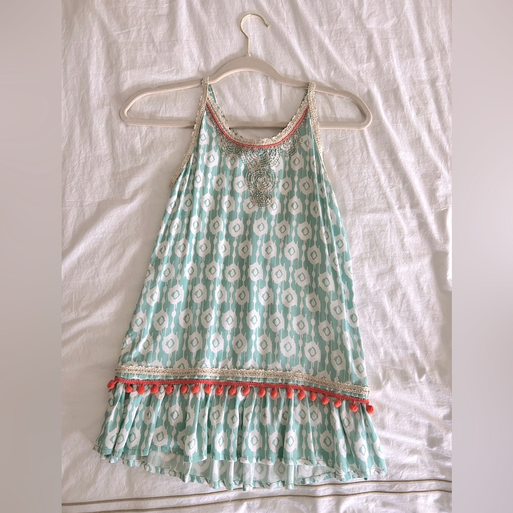 Skemo kids teal beach dress